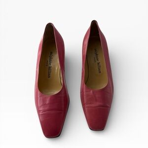 Vintage Made in Paris Stephane Kélian Pink Leather Classic Pumps Feminine Shoes